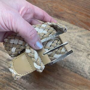 Vintage Marshal Braided belt Gold Tan woven rope casual western festival